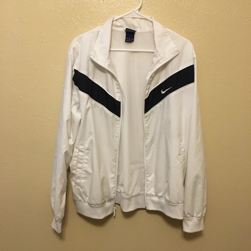 White & Black Nike Windbreaker